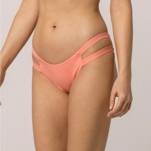 Tavik Moderate Coverage Coral Bikini Bottom - Picture 1 of 6